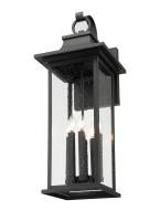Six Light Outdoor Wall Light by Z-Lite - Tiberius Collection, Black Finish - 5017XL-BK