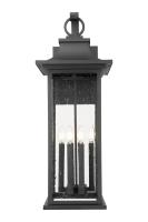 Six Light Outdoor Wall Light by Z-Lite - Tiberius Collection, Black Finish - 5017XL-BK