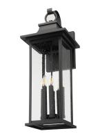 Six Light Outdoor Wall Light by Z-Lite - Tiberius Collection, Black Finish - 5017XL-BK