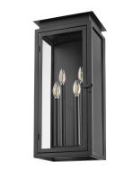 Four Light Outdoor Wall Light by Z-Lite - Nova Collection, Black Finish - 5018B-BK