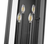 Four Light Outdoor Wall Light by Z-Lite - Nova Collection, Black Finish - 5018B-BK