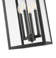 Four Light Outdoor Chain Mount Ceiling Fixture by Z-Lite - Nova Collection, Black Finish - 5018CHB-BK