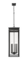 Five Light Outdoor Chain Mount Ceiling Fixture by Z-Lite - Nova Collection, Black Finish - 5018CHXL-BK