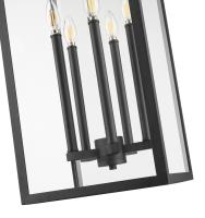 Five Light Outdoor Chain Mount Ceiling Fixture by Z-Lite - Nova Collection, Black Finish - 5018CHXL-BK