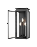 Three Light Outdoor Wall Light by Z-Lite - Nova Collection, Black Finish - 5018M-BK