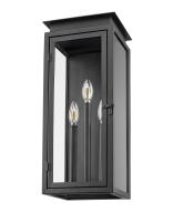 Three Light Outdoor Wall Light by Z-Lite - Nova Collection, Black Finish - 5018M-BK