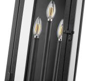 Three Light Outdoor Wall Light by Z-Lite - Nova Collection, Black Finish - 5018M-BK