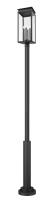 Four Light Outdoor Post Mounted Fixture by Z-Lite - Nova Collection, Black Finish - 5018PHBR-5010P-BK