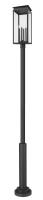 Four Light Outdoor Post Mounted Fixture by Z-Lite - Nova Collection, Black Finish - 5018PHBR-5010P-BK