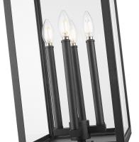 Four Light Outdoor Pier Mounted Fixture by Z-Lite - Nova Collection, Black Finish - 5018PHBR-533PM-BK