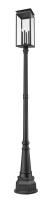 Four Light Outdoor Post Mounted Fixture by Z-Lite - Nova Collection, Black Finish - 5018PHBR-564P-BK