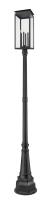 Four Light Outdoor Post Mounted Fixture by Z-Lite - Nova Collection, Black Finish - 5018PHBR-564P-BK