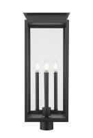 Four Light Outdoor Post Mount Fixture by Z-Lite - Nova Collection, Black Finish - 5018PHBR-BK