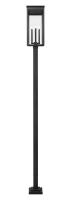 Four Light Outdoor Post Mounted Fixture by Z-Lite - Nova Collection, Black Finish - 5018PHBS-536P-BK