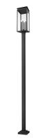 Four Light Outdoor Post Mounted Fixture by Z-Lite - Nova Collection, Black Finish - 5018PHBS-536P-BK
