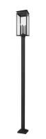 Four Light Outdoor Post Mounted Fixture by Z-Lite - Nova Collection, Black Finish - 5018PHBS-536P-BK
