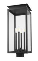Four Light Outdoor Post Mount Fixture by Z-Lite - Nova Collection, Black Finish - 5018PHBS-BK
