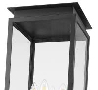 Four Light Outdoor Post Mount Fixture by Z-Lite - Nova Collection, Black Finish - 5018PHBS-BK