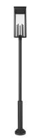 Five Light Outdoor Post Mounted Fixture by Z-Lite - Nova Collection, Black Finish - 5018PHXLR-5010P-BK