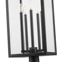 Five Light Outdoor Post Mounted Fixture by Z-Lite - Nova Collection, Black Finish - 5018PHXLR-5010P-BK