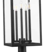 Five Light Outdoor Post Mounted Fixture by Z-Lite - Nova Collection, Black Finish - 5018PHXLR-564P-BK