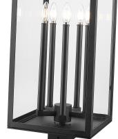 Five Light Outdoor Post Mount Fixture by Z-Lite - Nova Collection, Black Finish - 5018PHXLS-BK