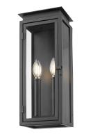 Two Light Outdoor Wall Sconce by Z-Lite - Nova Collection, Black Finish - 5018S-BK