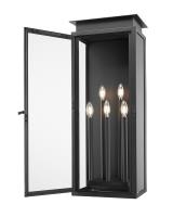 Five Light Outdoor Wall Light by Z-Lite - Nova Collection, Black Finish - 5018XL-BK