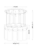 11 Light Chandelier by Z-Lite - Fontaine Collection, Brushed Nickel Finish - 7002P5-11R-BN