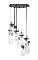 11 Light Chandelier by Z-Lite - Fontaine Collection, Matte Black Finish - 7002P5-11R-MB