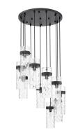 11 Light Chandelier by Z-Lite - Fontaine Collection, Matte Black Finish - 7002P5-11R-MB