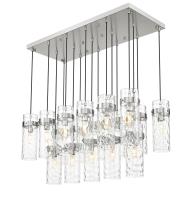 17 Light Linear Chandelier by Z-Lite - Fontaine Collection, Brushed Nickel Finish - 7002P5-17L-BN