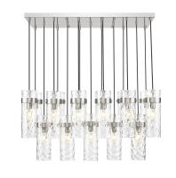 17 Light Linear Chandelier by Z-Lite - Fontaine Collection, Brushed Nickel Finish - 7002P5-17L-BN