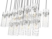 17 Light Linear Chandelier by Z-Lite - Fontaine Collection, Brushed Nickel Finish - 7002P5-17L-BN