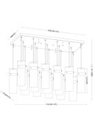 17 Light Linear Chandelier by Z-Lite - Fontaine Collection, Brushed Nickel Finish - 7002P5-17L-BN