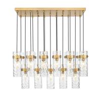 17 Light Linear Chandelier by Z-Lite - Fontaine Collection, Rubbed Brass Finish - 7002P5-17L-RB