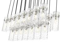 23 Light Linear Chandelier by Z-Lite - Fontaine Collection, Brushed Nickel Finish - 7002P5-23L-BN