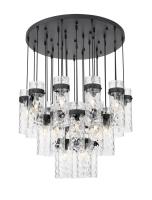 27 Light Chandelier by Z-Lite - Fontaine Collection, Matte Black Finish - 7002P5-27R-MB