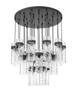 27 Light Chandelier by Z-Lite - Fontaine Collection, Matte Black Finish - 7002P5-27R-MB