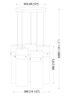 Five Light Chandelier by Z-Lite - Fontaine Collection, Rubbed Brass Finish - 7002P5-5R-RB