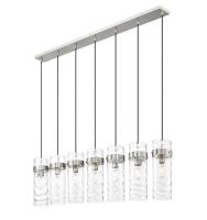 Seven Light Linear Chandelier by Z-Lite - Fontaine Collection, Brushed Nickel Finish - 7002P5-7L-BN