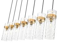 Seven Light Linear Chandelier by Z-Lite - Fontaine Collection, Rubbed Brass Finish - 7002P5-7L-RB