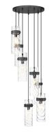 Seven Light Chandelier by Z-Lite - Fontaine Collection, Matte Black Finish - 7002P5-7R-MB