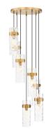Seven Light Chandelier by Z-Lite - Fontaine Collection, Rubbed Brass Finish - 7002P5-7R-RB