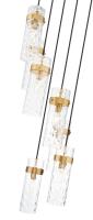 Seven Light Chandelier by Z-Lite - Fontaine Collection, Rubbed Brass Finish - 7002P5-7R-RB