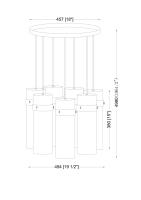 Seven Light Chandelier by Z-Lite - Fontaine Collection, Rubbed Brass Finish - 7002P5-7R-RB