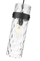 One Light Pendant by Z-Lite - Fontaine Collection, Matte Black Finish - 7002P5-MB