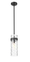 One Light Pendant by Z-Lite - Fontaine Collection, Matte Black Finish - 7002P5-ROD-MB