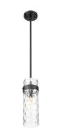 One Light Pendant by Z-Lite - Fontaine Collection, Matte Black Finish - 7002P5-ROD-MB