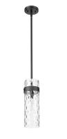 One Light Pendant by Z-Lite - Fontaine Collection, Matte Black Finish - 7002P5-ROD-MB